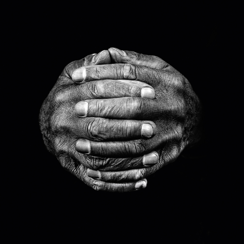 The hands of Furniture Designer John Makepeace by Tim Booth