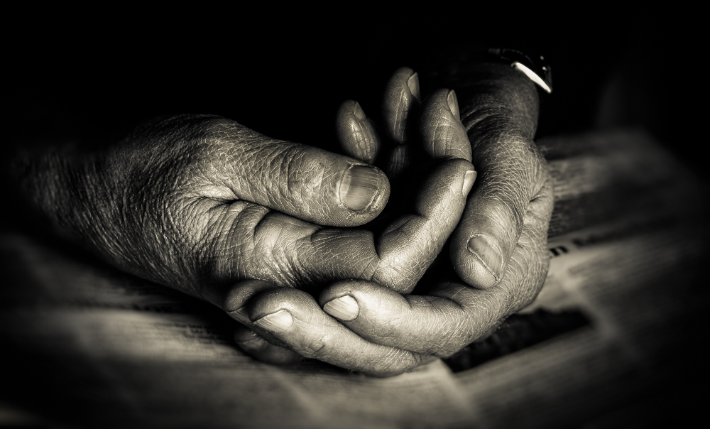 The hands of Sue Arnold- Journalist by Tim Booth