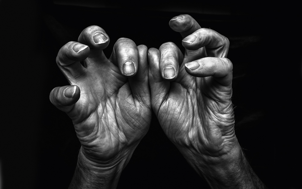 The hands of Terry Gilliam Film Director by Tim Booth