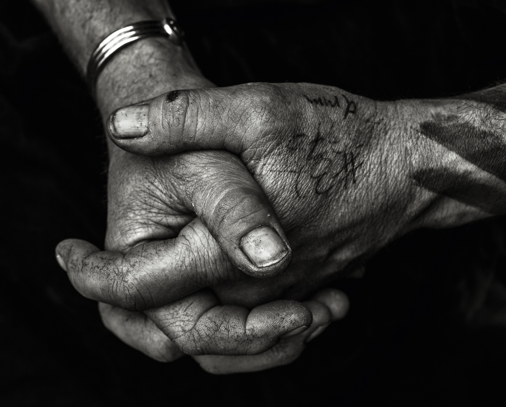 The hands of Hugo Burnham - Shipwright by Tim Booth